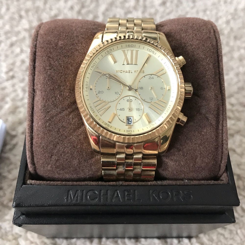 Michael Kors Lexington Gold Tone Watch
